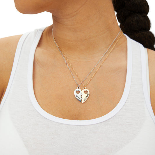 BFF Half Heart Necklace Set