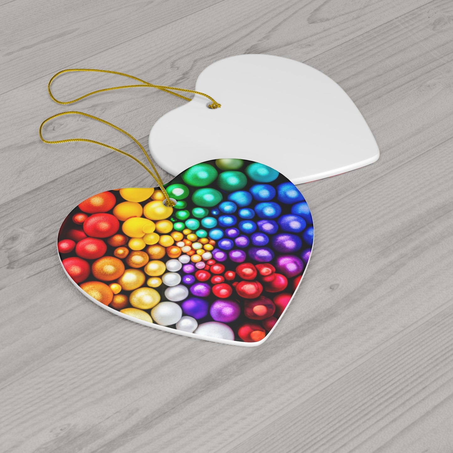 Rainbow Ceramic Ornament, 4 Shapes