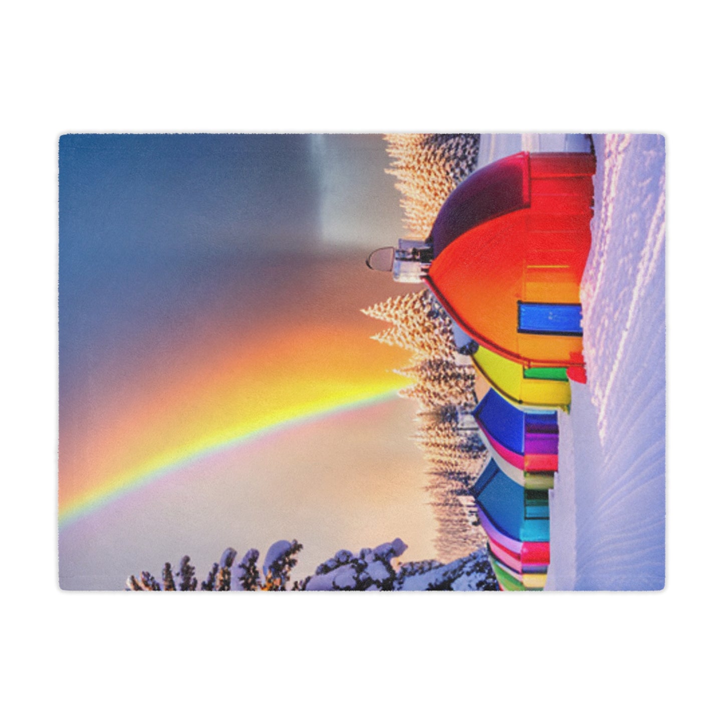 Rainbow Color Minky Blanket